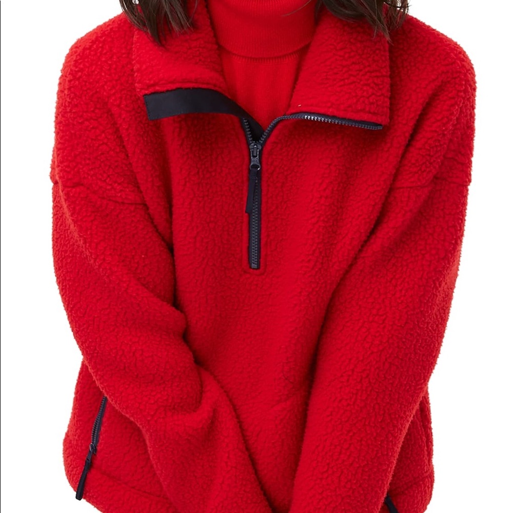 J.Crew Polartec® Fleece Half-Zip Pullover Jacket - Picture 1 of 8